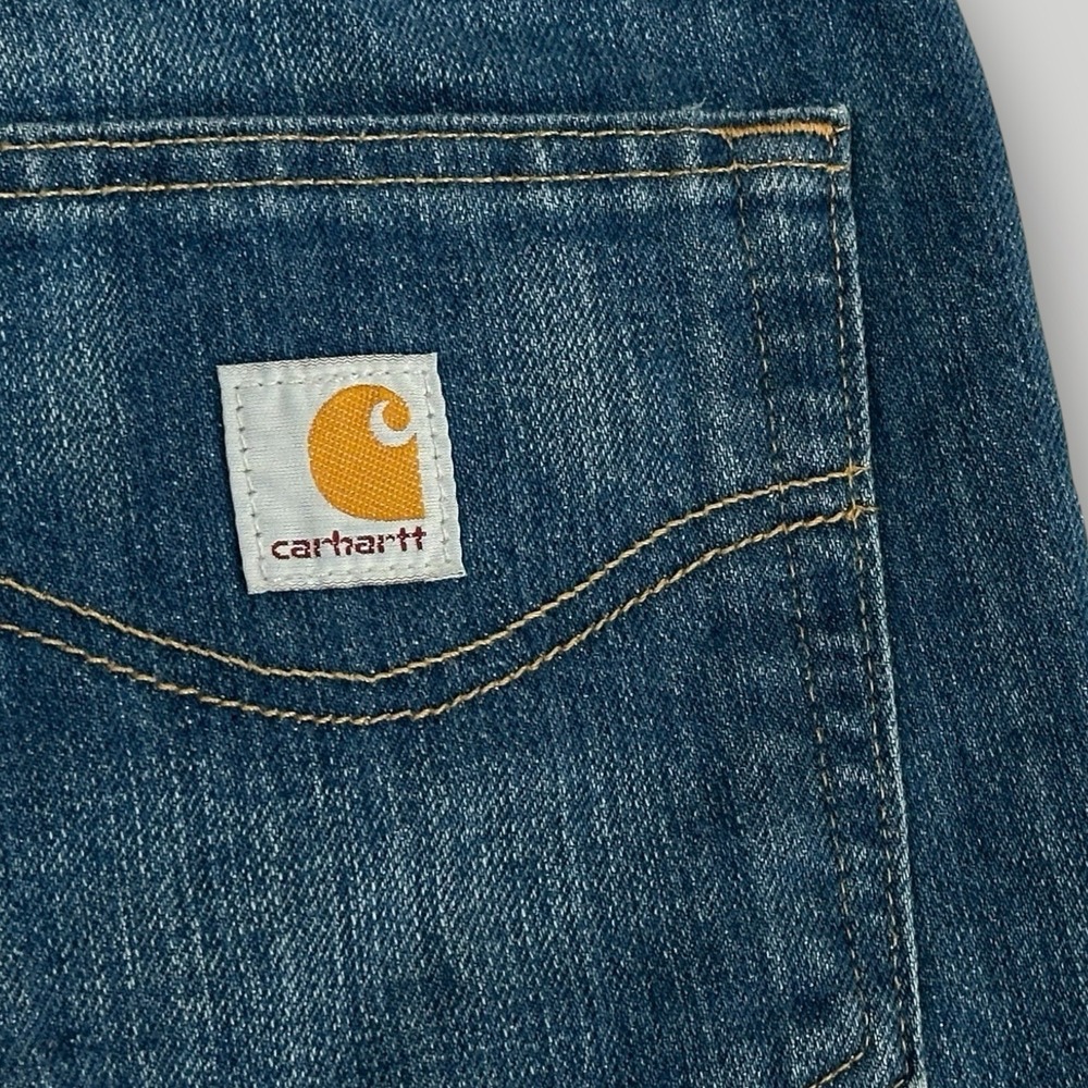 Carhartt Straight Traditional Fit Jeans Mens 42x30 Blue Workwear Denim 101496 - Picture 7 of 7